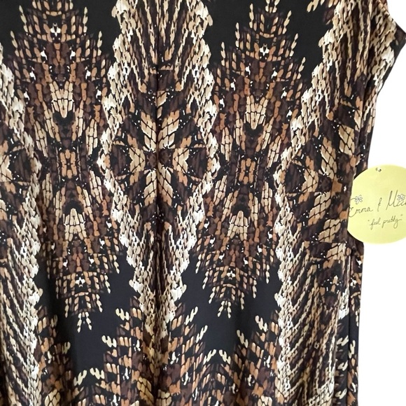 Emma & Michele Graphic/Reptile/Aztec Print-Sleeveless-Size XL-NWT - Picture 2 of 11